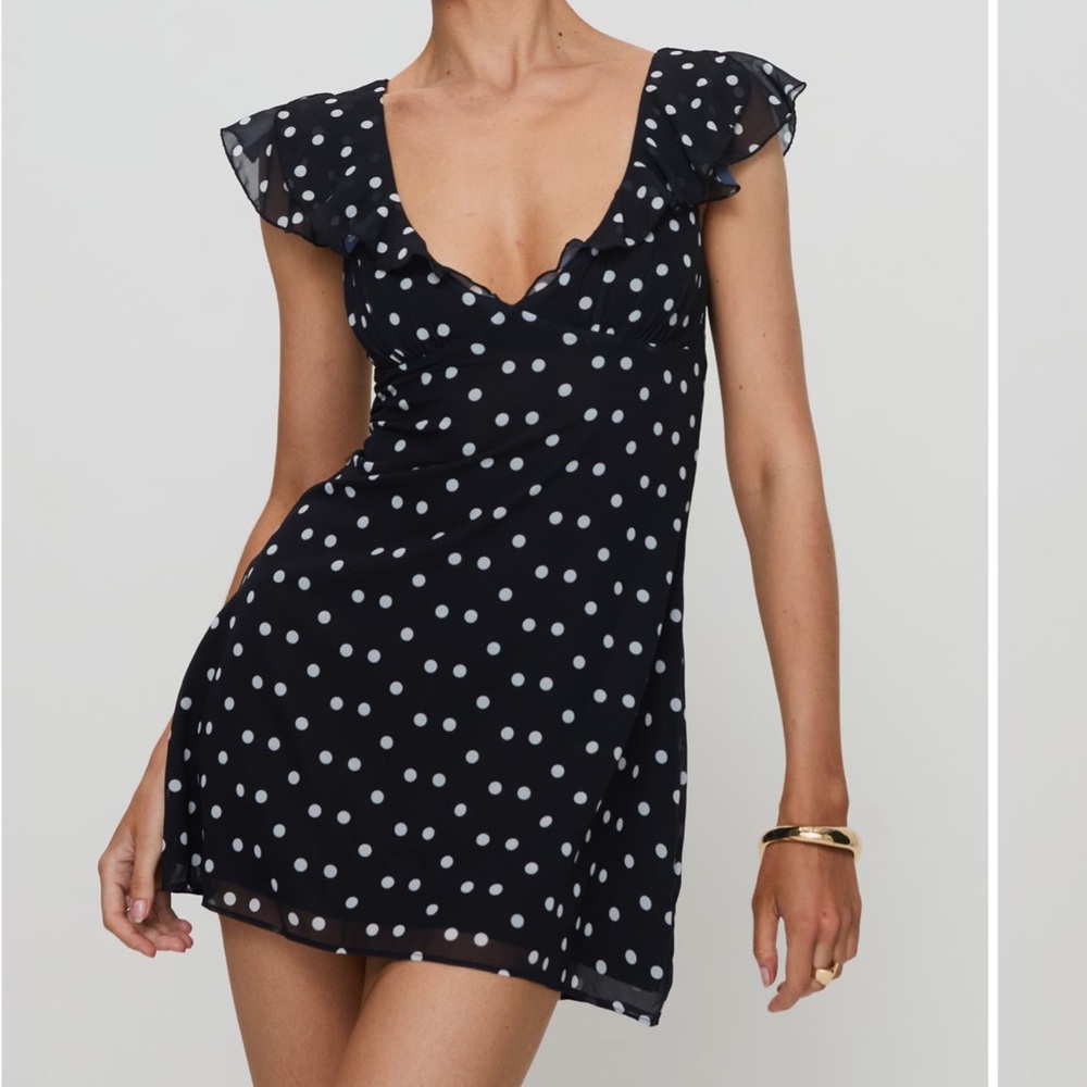 Princess Polly I Guess So Polka Dot Mini Dress